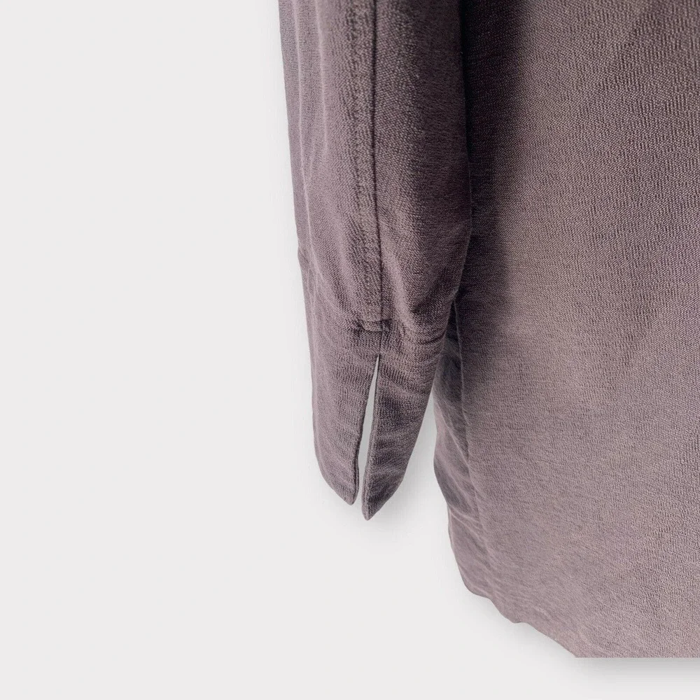 Eileen Fisher Stretch Crepe Open Long Blazer Brown XL - Picture 6 of 9